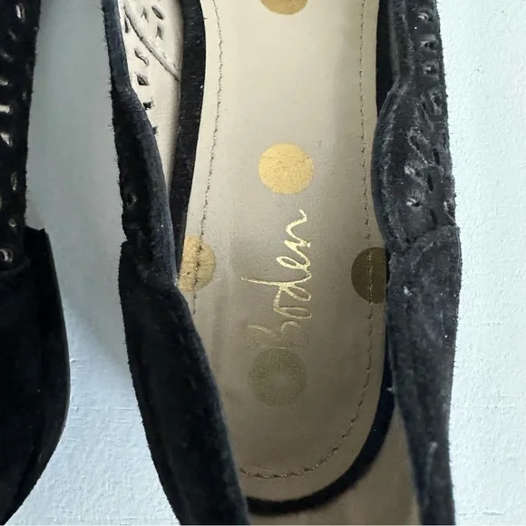 Boden Esme Low Heels Black Suede - Picture 6 of 8